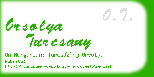 orsolya turcsany business card